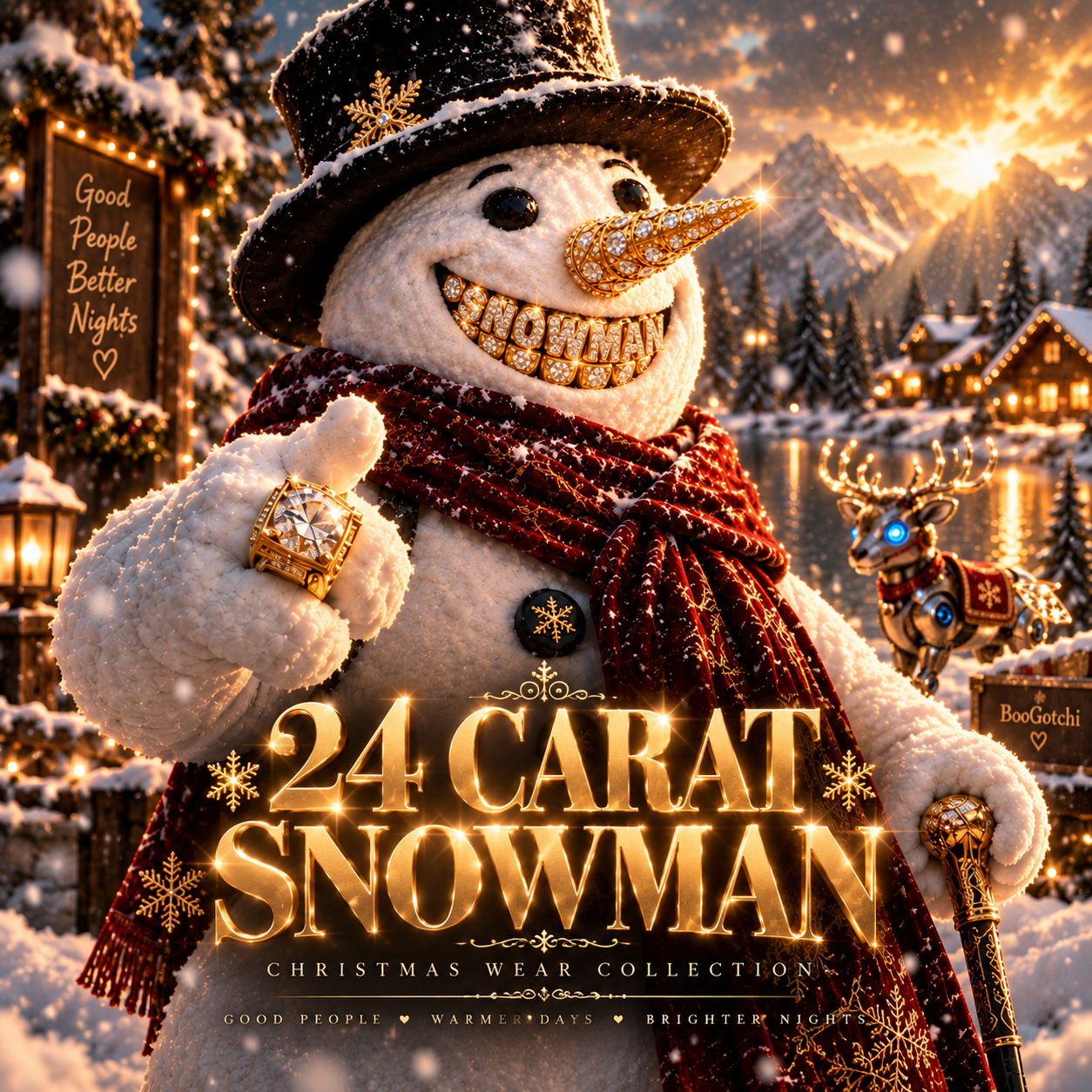 24 Carat Snowman holiday campaign